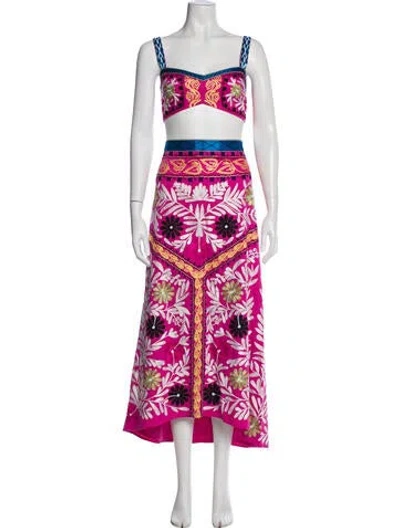 Pre-owned Alexis Printed Skirt Set In Multi