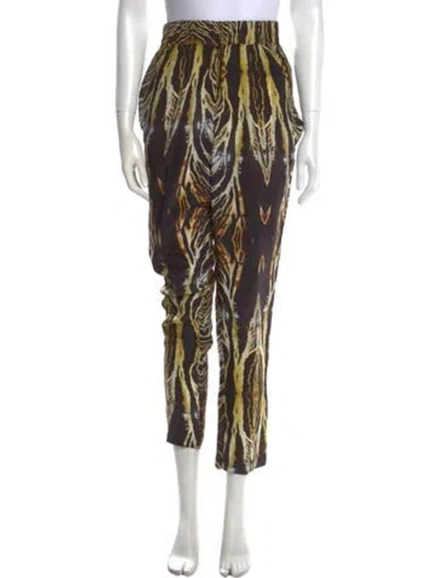 Pre-owned Alexis Printed Straight Leg Pants In Multi
