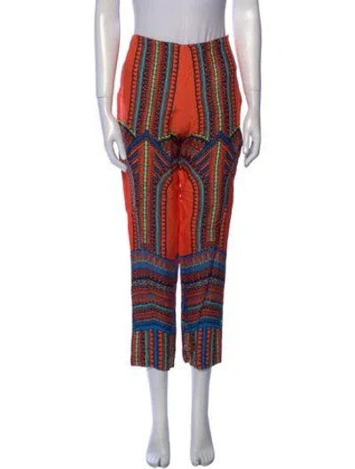 Pre-owned Alexis Printed Straight Leg Pants In Multi
