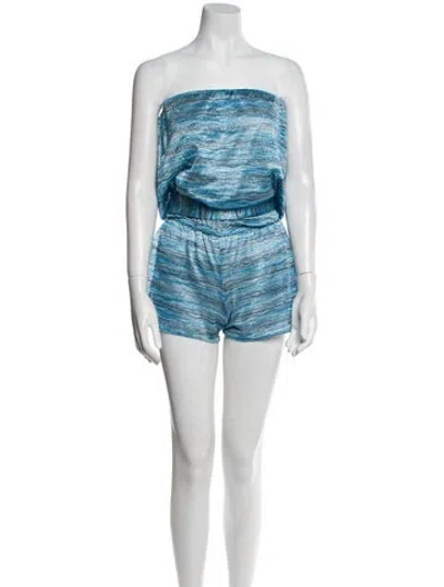 Pre-owned Alexis Printed Strapless Romper