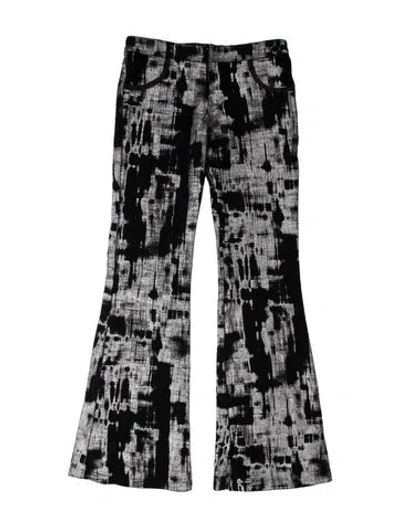 Pre-owned Alexis Printed Wide Leg Pants In Black