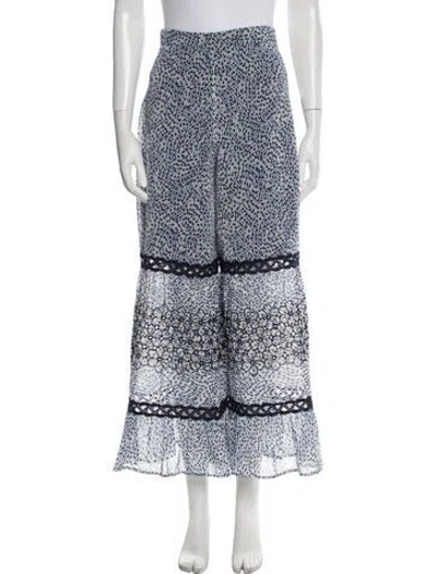Pre-owned Alexis Printed Wide Leg Pants In Blue
