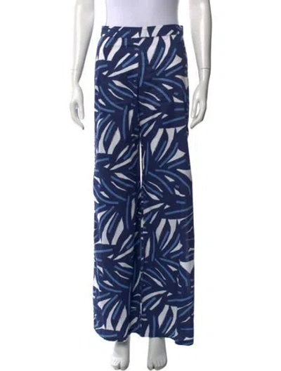 Pre-owned Alexis Printed Wide Leg Pants In Blue