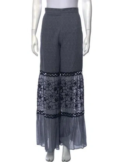 Pre-owned Alexis Printed Wide Leg Pants In Blue