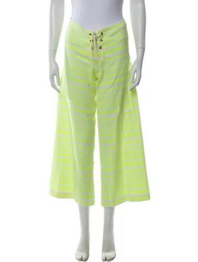 Pre-owned Alexis Printed Wide Leg Pants In Green