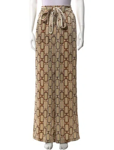 Pre-owned Alexis Printed Wide Leg Pants In Neutral