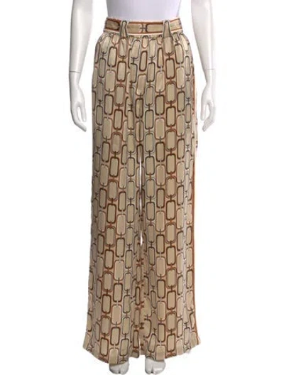 Pre-owned Alexis Printed Wide Leg Pants In Neutral