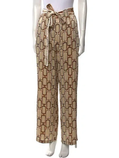 Pre-owned Alexis Printed Wide Leg Pants In Neutral