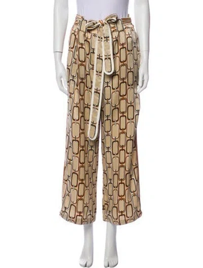 Pre-owned Alexis Printed Wide Leg Pants In Neutral