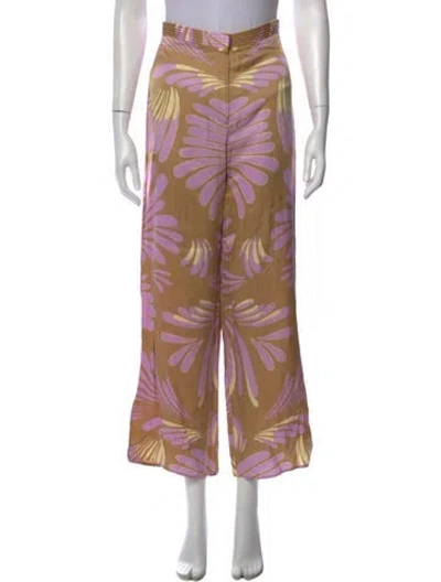 Pre-owned Alexis Printed Wide Leg Pants In Neutral