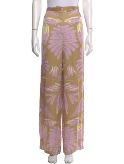 Pre-owned Alexis Printed Wide Leg Pants In Neutral