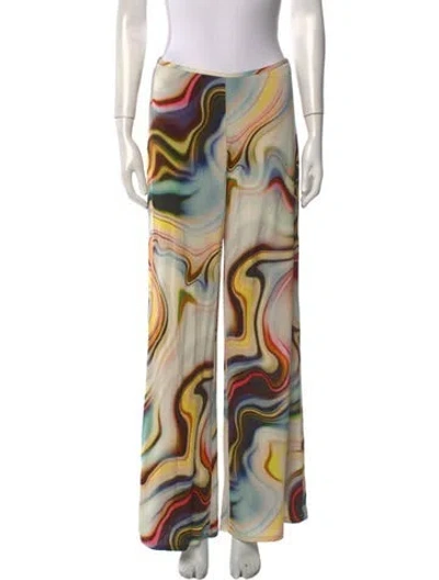 Pre-owned Alexis Printed Wide Leg Pants In Neutral