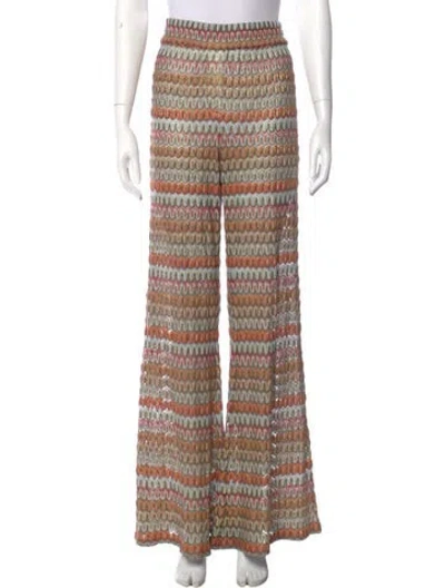 Pre-owned Alexis Printed Wide Leg Pants In Neutral