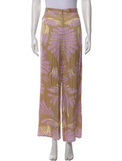 Pre-owned Alexis Printed Wide Leg Pants In Neutral