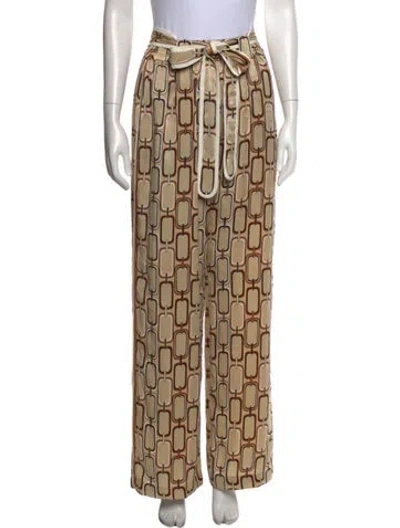 Pre-owned Alexis Printed Wide Leg Pants In Neutral