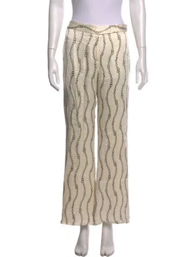 Pre-owned Alexis Printed Wide Leg Pants In Neutrals