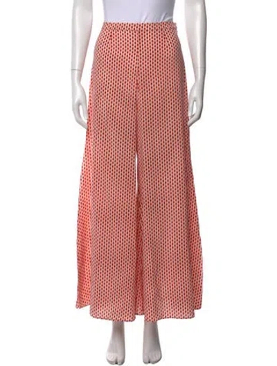 Pre-owned Alexis Printed Wide Leg Pants In Pink