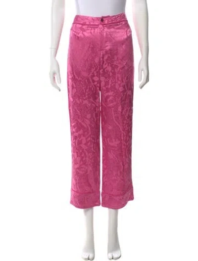Pre-owned Alexis Printed Wide Leg Pants In Pink