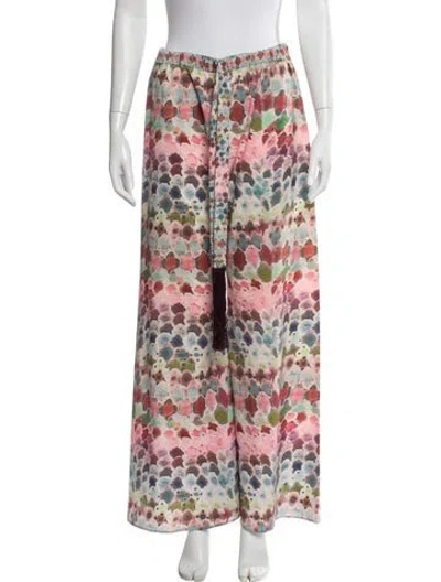 Pre-owned Alexis Printed Wide Leg Pants In Pink