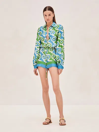 Alexis Qu Romper In Green