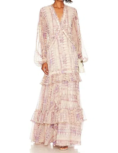 Alexis Rain Maxi Dress In Wisteria In Pink