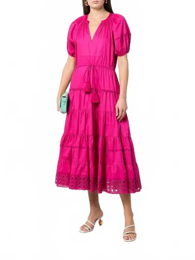 Alexis Raissa Tiered Dress In Fuchsia In Pink