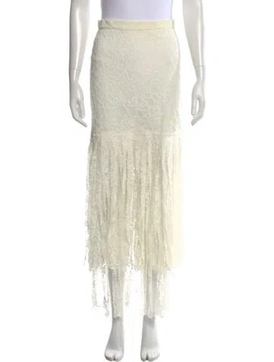 Pre-owned Alexis Raw-edge Trim Mini Skirt W/ Tags In Neutral