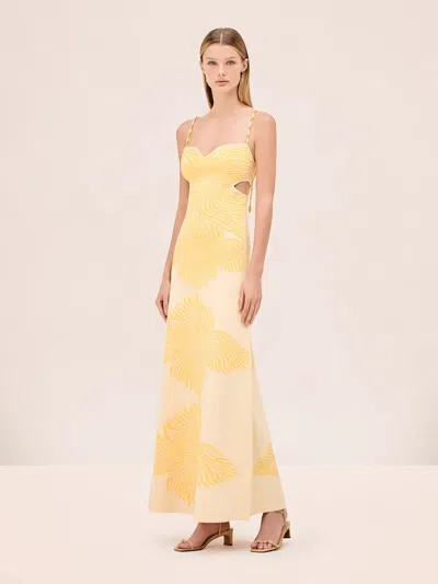 Alexis Floral Day Dress In Yellow