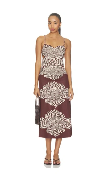 Alexis Rayana Dress In Burgundy
