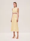 Alexis Renee Midi Dress In Gold In Gold