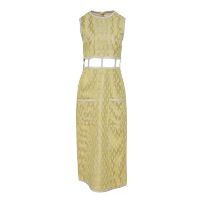 Alexis Renee Cut-out Sequin Midi Dress In Green