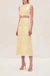 Alexis Renee Midi Dress In Gold In Gold