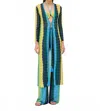 Alexis Retti Robe In Blue Multi In Blue