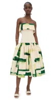 Alexis Robia Dress In Green Brushstroke