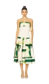 Alexis Robia Dress In Green Brushstroke