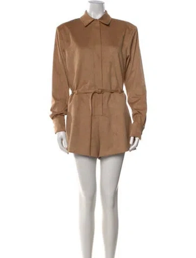 Pre-owned Alexis Romper In Brown