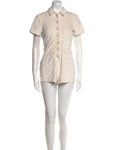 Pre-owned Alexis Romper In Neutral