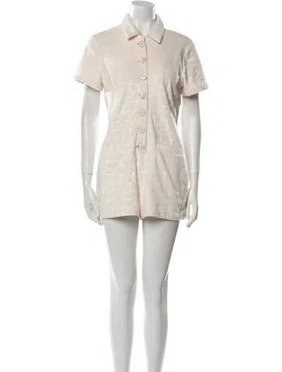 Pre-owned Alexis Romper In Neutral