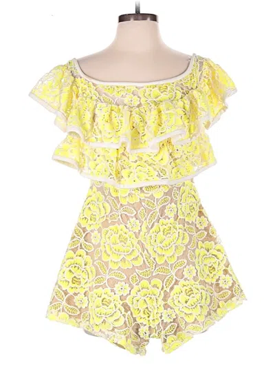 Pre-owned Alexis Romper In Yellow