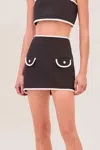 Alexis Rubino Mini Skirt In Black In Brown