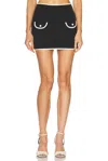 Alexis Rubino Mini Skirt In Black In Black