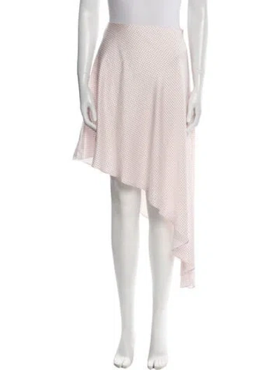 Pre-owned Alexis Ruffle Embellishment Midi Length Skirt In White