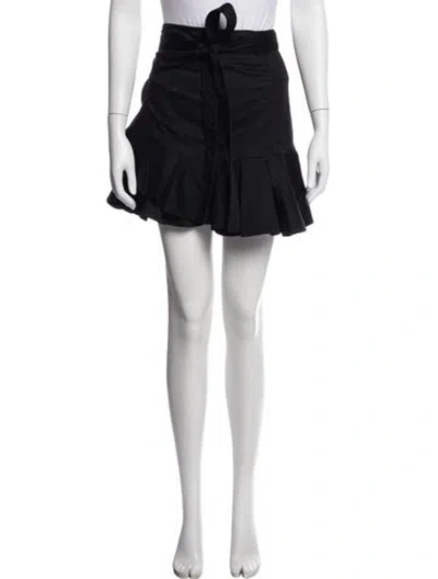 Pre-owned Alexis Ruffle Embellishment Mini Skirt In Blue