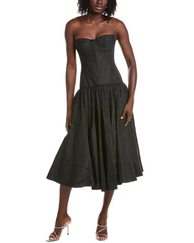Alexis Samira Midi Dress In Black