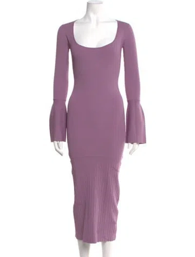Pre-owned Alexis Scoop Neck Long Dress In Purple