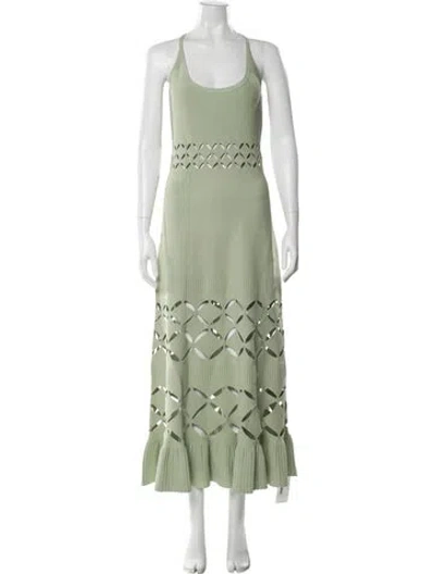 Pre-owned Alexis Scoop Neck Long Dress W/ Tags In Green