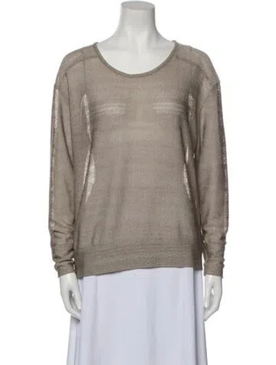 Pre-owned Alexis Scoop Neck Long Sleeve Sweatshirt In Neutral