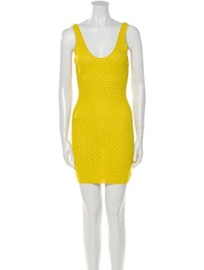 Pre-owned Alexis Scoop Neck Mini Dress