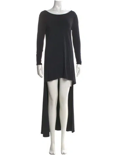 Pre-owned Alexis Scoop Neck Mini Dress In Black