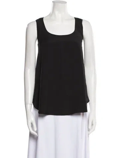 Pre-owned Alexis Scoop Neck Sleeveless Top In Black